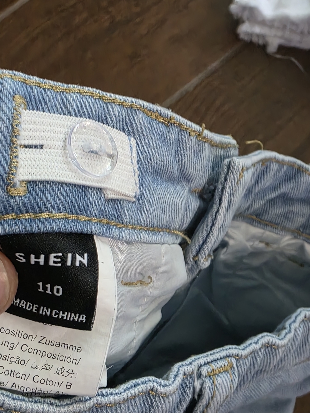 Kids Distressed Denim Shorts - Black, Light Blue, White - Picture 7 of 13